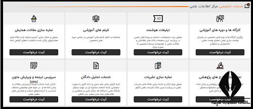 امکانات پایگاه مرکز اطلاعات علمی جهاد دانشگاهی